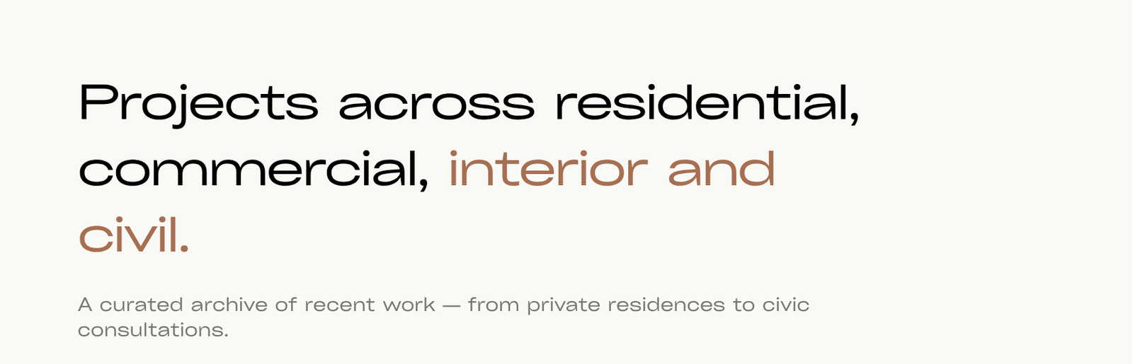 Projects by trinity foundation