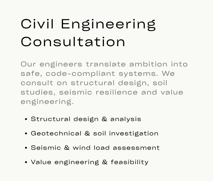 Civil engineering consultation